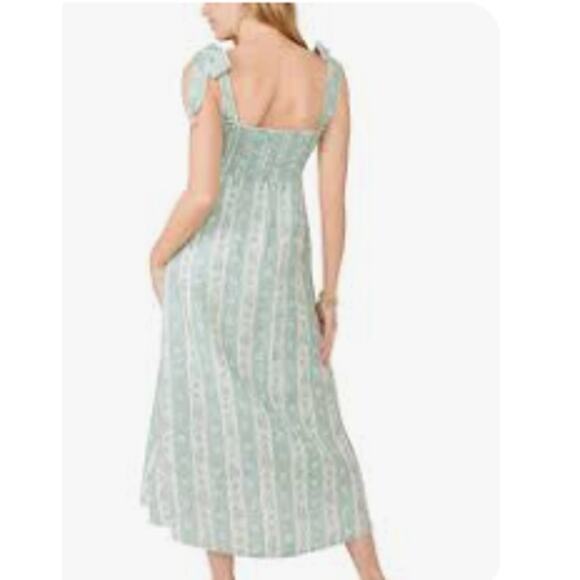 Spartina‎ 449 Saylor Resort Linen-Blend Midi Dress Pockets Size Medium - Picture 2 of 12